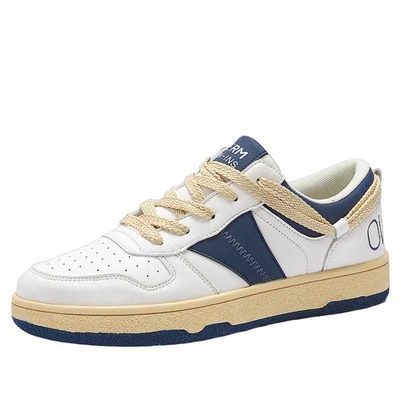 Minority Low-top Vulcanized Men's Shoes Walking Lace-up Color Matching Thick Sole Simple Trend Leisure Sports Shoes Men's Shoes