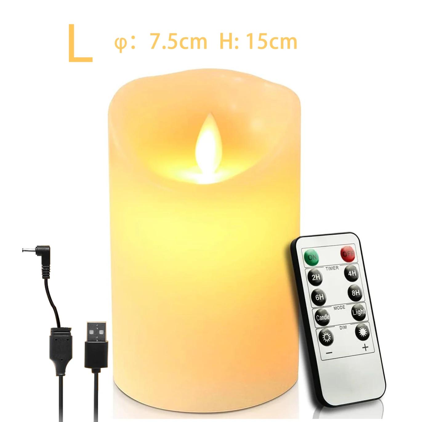 

1/3 шт. беспламенные светодиодные свечи перезаряжаемые светодиодные настоящие восковые свечи чайные свечи с дистанционным таймером свечи для свадебной вечеринки домашний декор