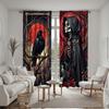 2pcs set HD decorative curtain Halloween Rose Skull Eagle Black Tie digital printed curtain Home Decor style Decorate Living