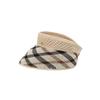 Daks Packable Brown Check Knit Sun Cap With Dd Metal Ornament
