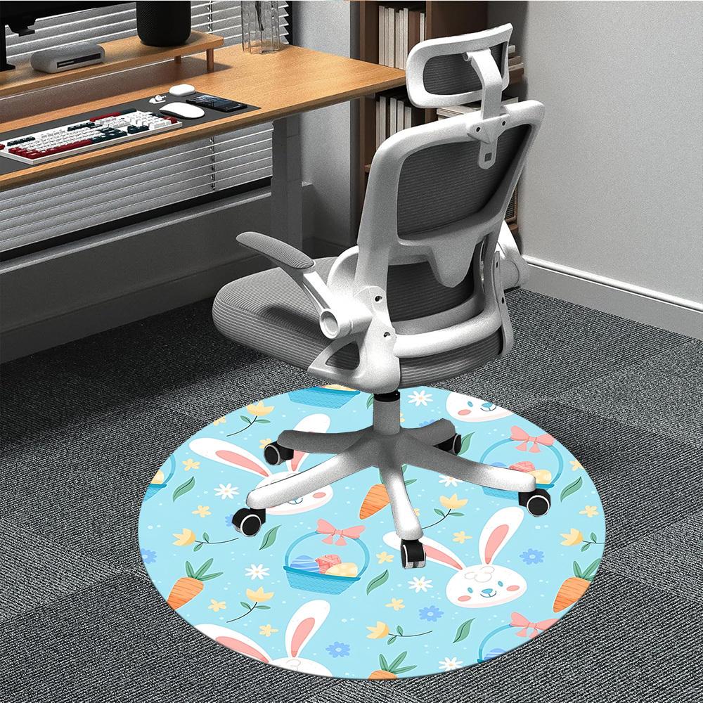 

1pc Bunny, Carrot Chair Carpet for Office Non-Slip, Rug for Office, Room, Good Gift for Family or Friends, yy251226162 80cm by 80cm