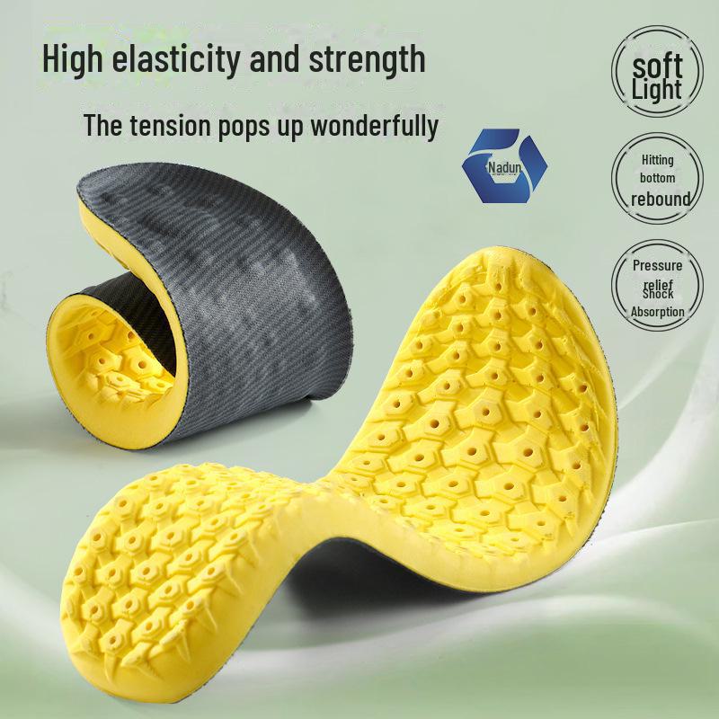 Antibacterial 7A Sports Insoles: Comfortable, Sweat-Absorbing, Breathable, High Elastic, Shock Absorbing, Arch Support.