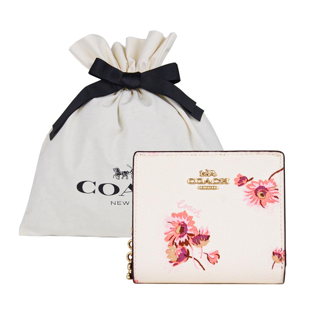 Geschenkset Geldbörse Mini-Geldbörse C8691-IMCAH Blumenmuster PVC [Coach] Kordelzug/Umwickelt Damen (Kreide Multi) [Ausgang]