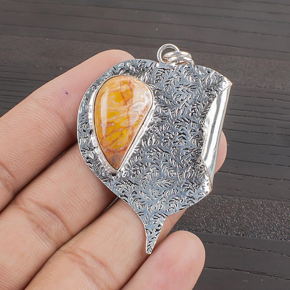 

Natural Orange Spiny Gemstone 925 Sterling Silver Jewelry Designer Pendant 2.09 AJP-2392