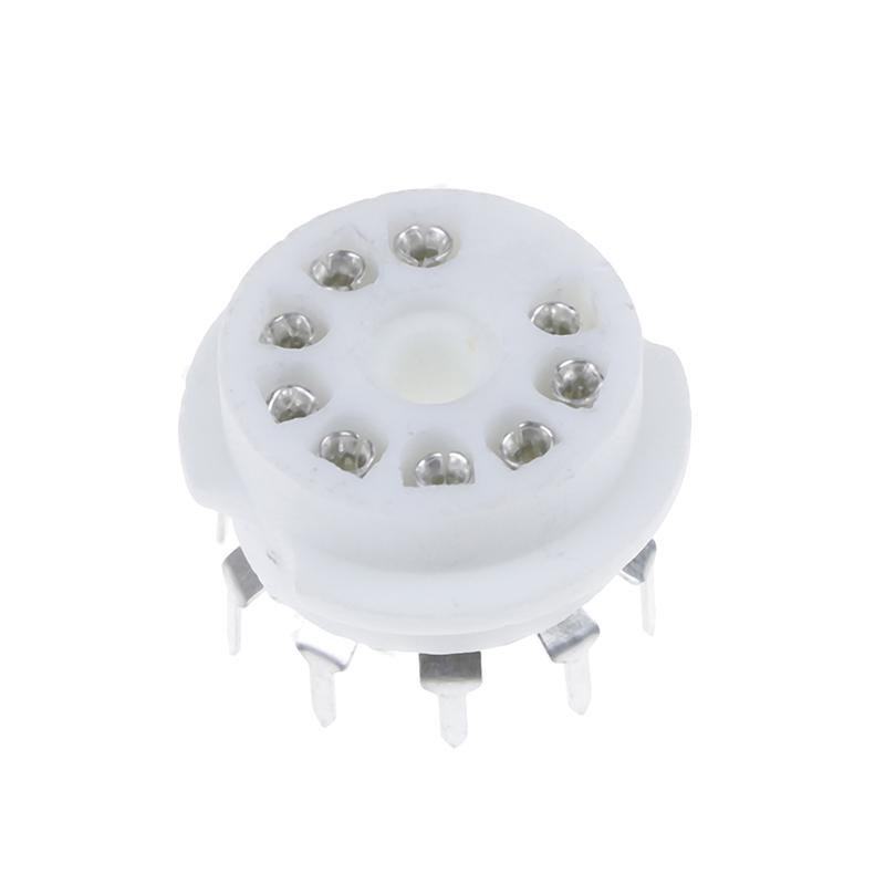 1 Pcs Gold Plated 9Pin Pcb Ceramic Tube Socket Valve Base For 12Ax7 12Au7 Ecc8383