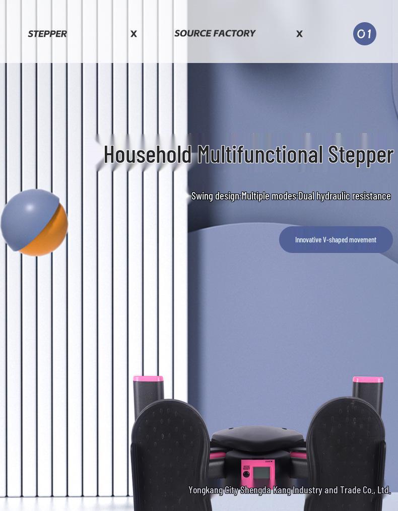 Indoor Silent Hydraulic Stepper Fitness Exercise Machine for Slimming Legs