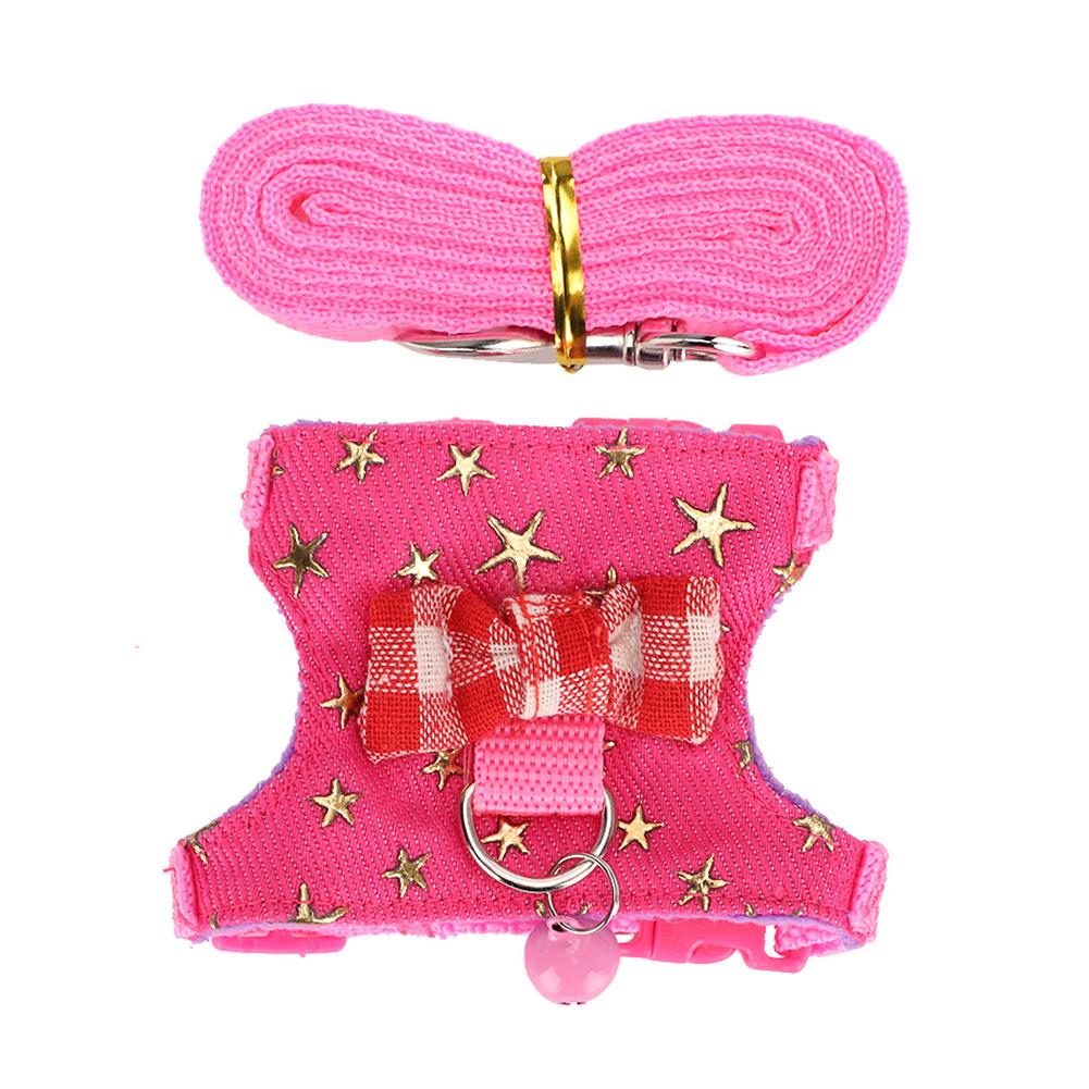 Small Animal Walking Harness Vest Leash Set Outdoor Chest Strap for Ferret Chinchilla Squirrel Pet Supplies