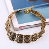 Vintage European Alloy Short Necklace With Geometric Design For Men And Women