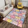 Cute Cartoon Cats Pattern Rug Suitable As a Non-slip Mat for the Living Room or Bedroom Sofa