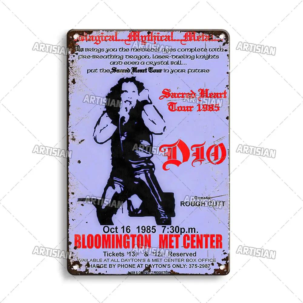 ARTISIAN Classic Rock Music Metal Tin Sign Home Bar Wall Decorative Weathered Metal Plaque Cafe Metal Sign Art Industrial Decor