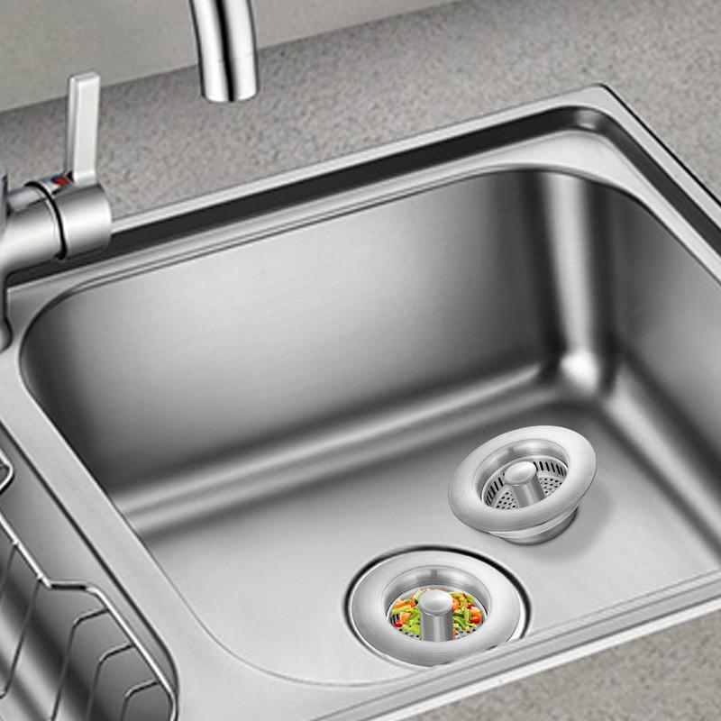 Kitchen Sink Drain Strainer Stainless Steel Pop Up Kitchen Sink Stopper Fast Drainage Sink Plug Anti-Clogging Sink Food Catcher