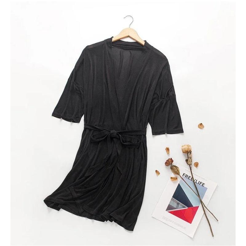 Damen-Nachthemd aus Maulbeerseide für alle Jahreszeiten, bequem, lang, V-Ausschnitt, Schnürung, Pelz, sexy Seidenpyjama für die Dame