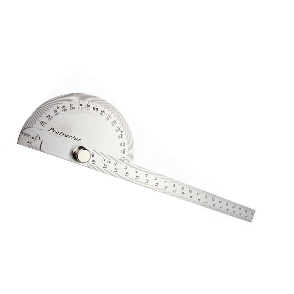 Precision Stainless Steel Angle Measuring Protractor 90X150 90X200 Angle Ruler for Architects and Woodworkers