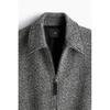 H M Regular Fit Wool Blend Jacket Black wHite