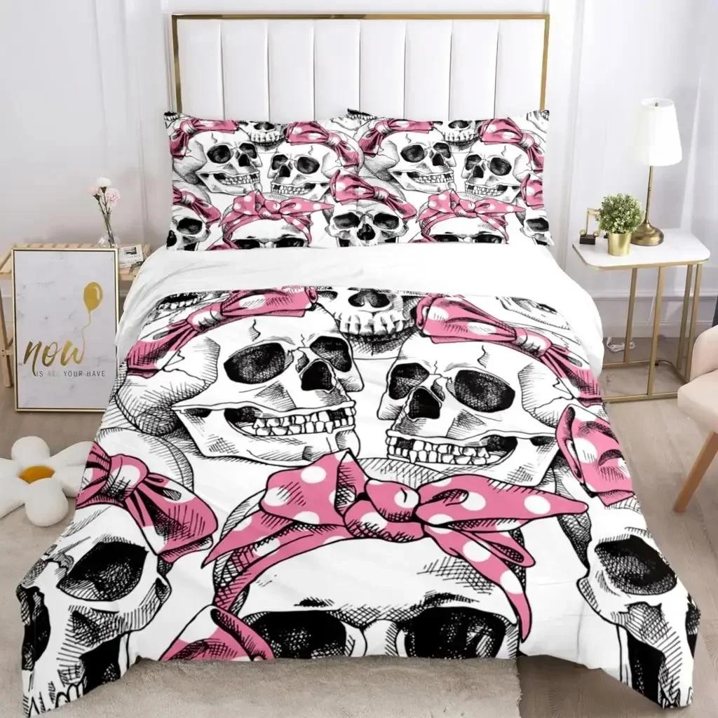Comforter Skull Art Hd Print Comfortable Duvet Bedding Set Children Bedroom Decoration Home Textile