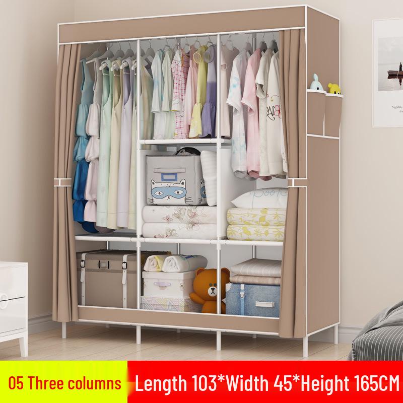 Yarui Fan Compact Dustproof Cloth Wardrobe for Dormitory