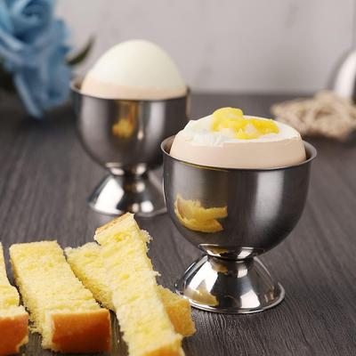 4/6Pcs Stainless Steel Egg Cups Soft Boiled Egg Holders Durable Breakfast Tableware Easter Egg Stand Kitchen Dining Accessories