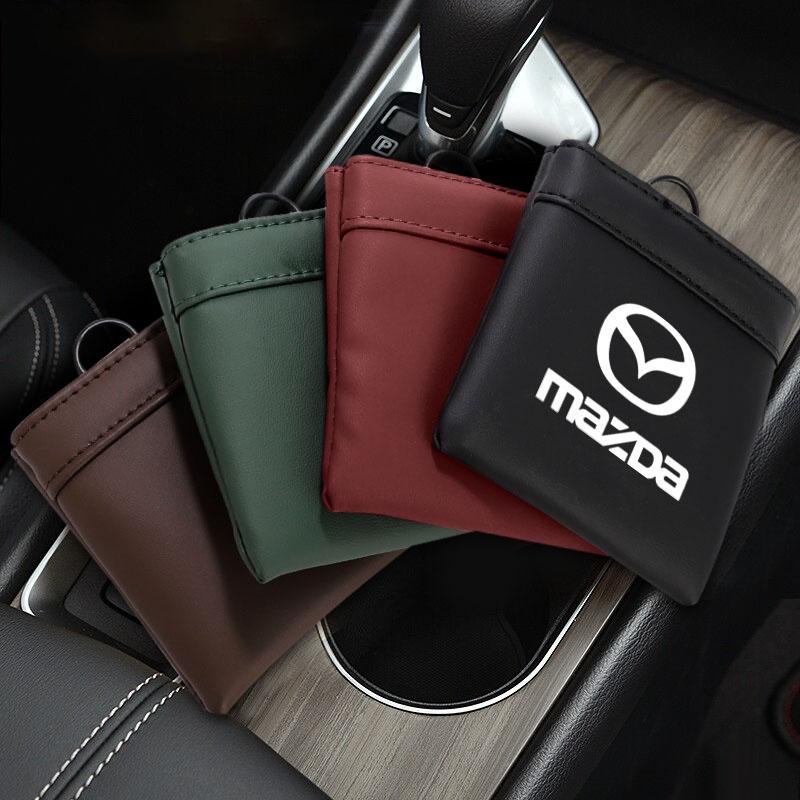 Car Leather Storage Bag Glasses Phone Key Organizer Box For Mazda 2 6 3 CX5 CX80 CX70 CX90 MX30 CX60 CX50 CX30 BT50 e-TPV CX3