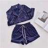 Women’s Pajamas Shirt and Shorts 2 Pieces Set Viscose Sleeping Suits Summer Home Casual Wear Comfy Sleep Lounge Nightwear