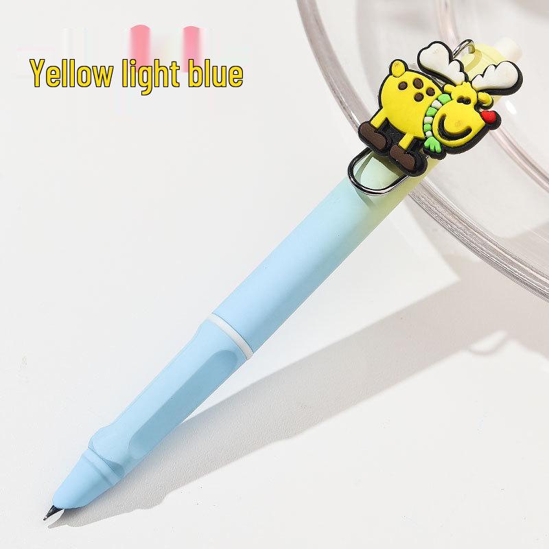 Cute Cartoon 0.38mm Ballpoint Pen with Replaceable Ink for Primary Students