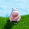 Pack of 6 Cute Hippo Figurines Resins Minaiture Ornaments Decors for Living Room Bedroom Office and Festives Celebration