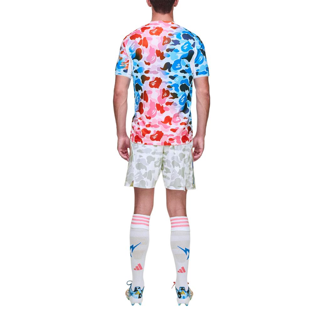 Adidas X A Bathing Ape Collaboration FW25 FB Logo Three Stripes Elastic Sports Shorts Unisex Shorts KB2205