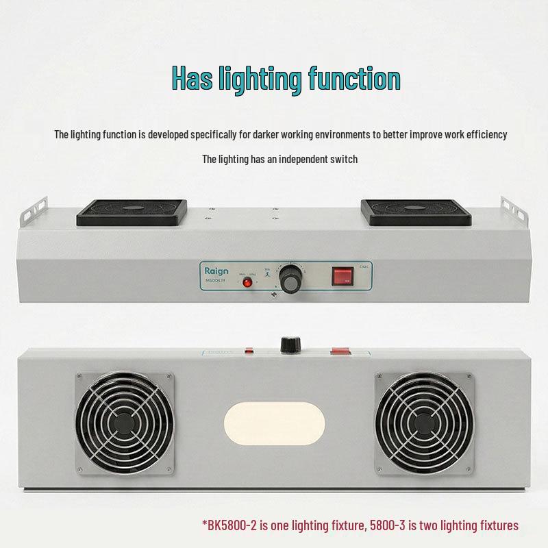 Dual-Head Industrial Plasma Ion Fan Static Eliminator