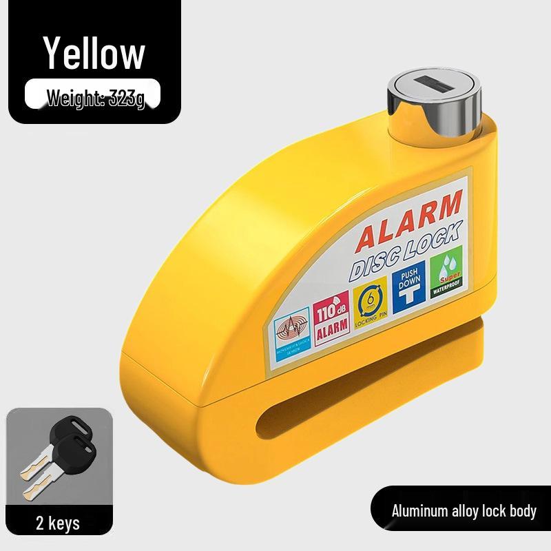 Blocca Disco Freno Antifurto Universale per Auto, Moto e Biciclette con Sistema di Allarme