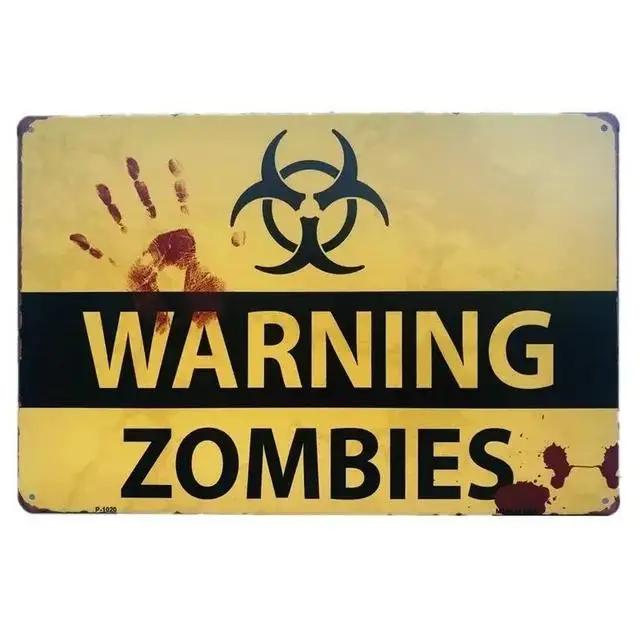 Vintage Warning Beware Metal Tin Signs Plaque  Wall Decoration Art Posters for Man Cave Home Cafe Garden Club Bar  Iron Paint