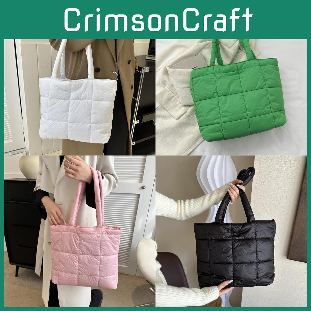 Classic Leather Tote Bag With Diamond Pattern For Daily Use And Fashion