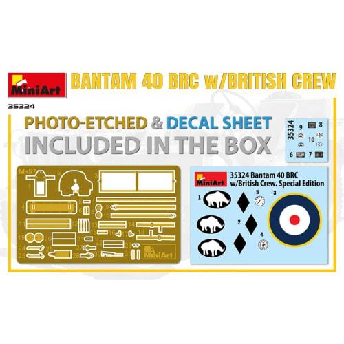 Miniart 1/35 British Bantam 40RBC Special Edition Plastic Model Kit with 3 British Soldiers (MA35324)