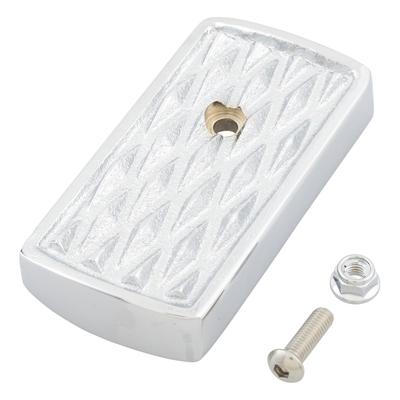 Kijima HD-05333 Motorcycle Parts Brake Pedal Cover, Aluminum Polished Finish, 4.1 X 2.1 Inches