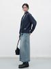 General Idea Washed Denim Long Skirt [Blue] / Wbe3L13508
