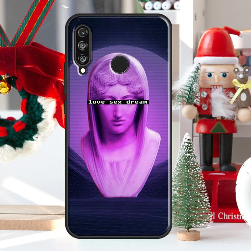 Vaporwave Greek Sculpture For Huawei Nova 12i 11i 8i 12s Y73 Y72 Y61 Y91 Y90 Y70 Y60 9 10 SE P60 Pro P30 P40 Lite Case
