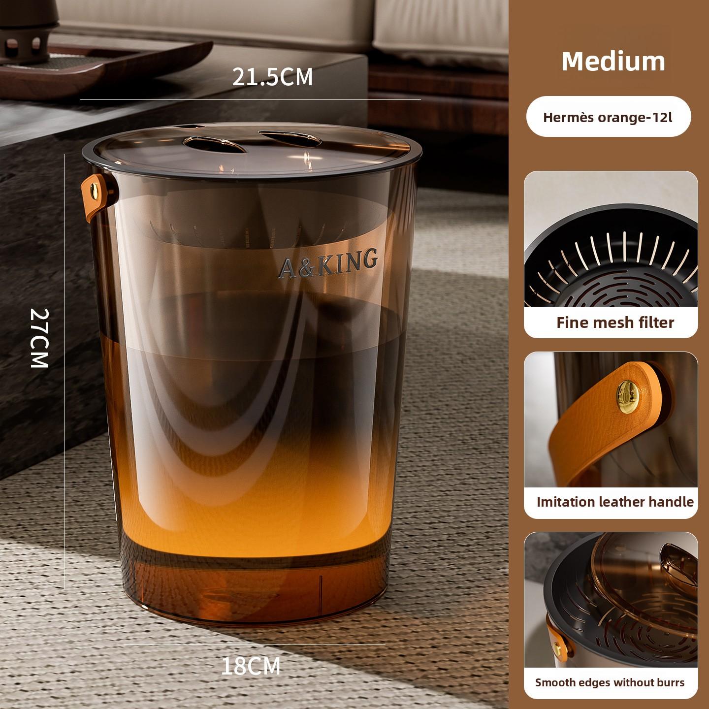 

Transparent Tea Waste Bin Office Tea Table Drain Bucket for Tea Leaves and Water Disposal
