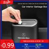 GLC GLB Car Portable Trash Can Auto Logo Sundries Storage Box For Mercedes Benz AMG W204 W205 W203 W211 W212 W213 W201 W210 W12