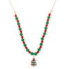 Clavicle Chain Christmas Necklace Christmas Tree Cartoon Pendant Choker Rice Beaded Chain  Girl