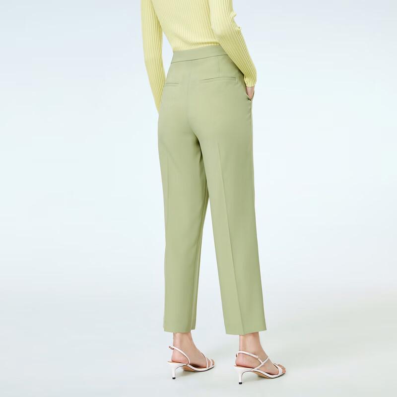 OVVOVV Women's Mid-Waist Tapered Casual Trousers