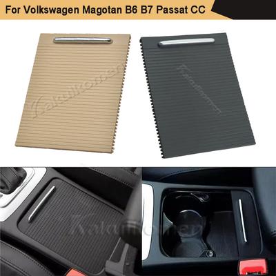 För Volkswagen Passat 3C B6 B7 CC 2007-2013 Bilens Främre Mittkonsol Glidlucka Ersättning Mugghållare Rullgardinsskydd