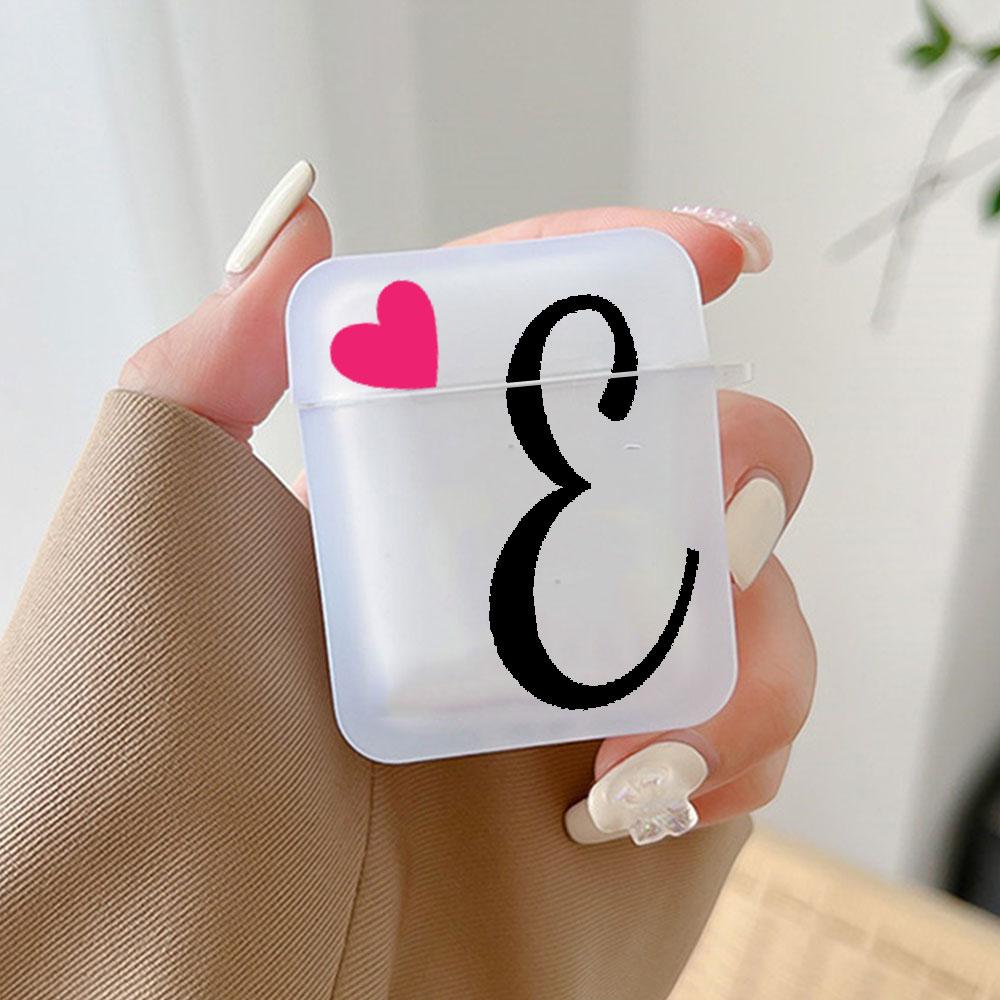 Initial Letter A Z Love Heart Earphone Case for Airpods 4th 3rd Pro 3 2 Cover for Airpod 2 3 1 Protective Accessorie Shell Funda
