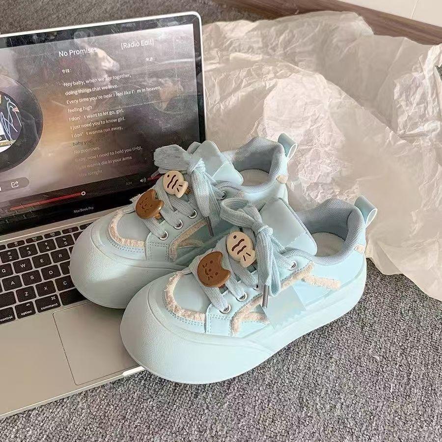 Zhao Ruth Campus Wind Big Head Shoes Round Head Thick Baseplate Shoes Spring New Niche Versatile Bread Shoes