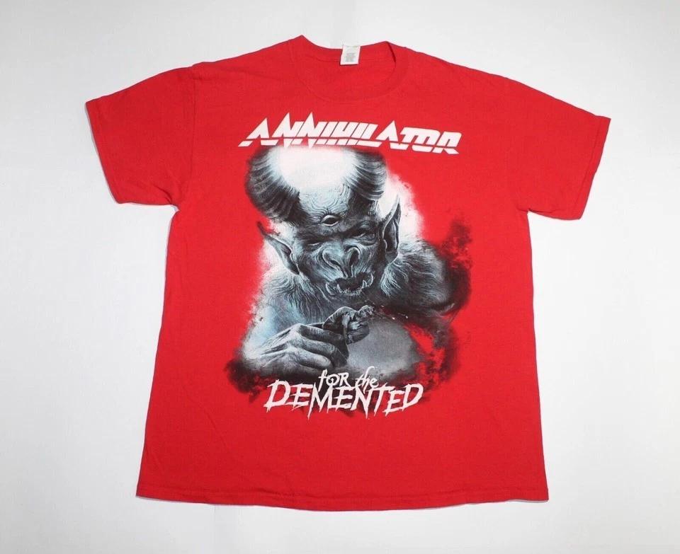 Annihilator Band For The Demented Tour 2017-2018 Red Shirt S-5XL E1211 XL