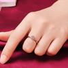Luksuriøs Klassisk Hvitgullfarge Ring Solitær 2 Karat Zirkonia Diamant Vielsesring Dame Smykketilbehør