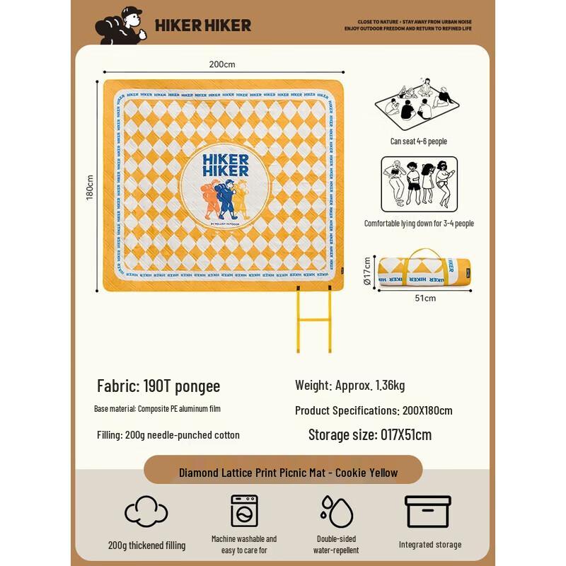 

Pelliot HIKER Diamond Grid Picnic Mat