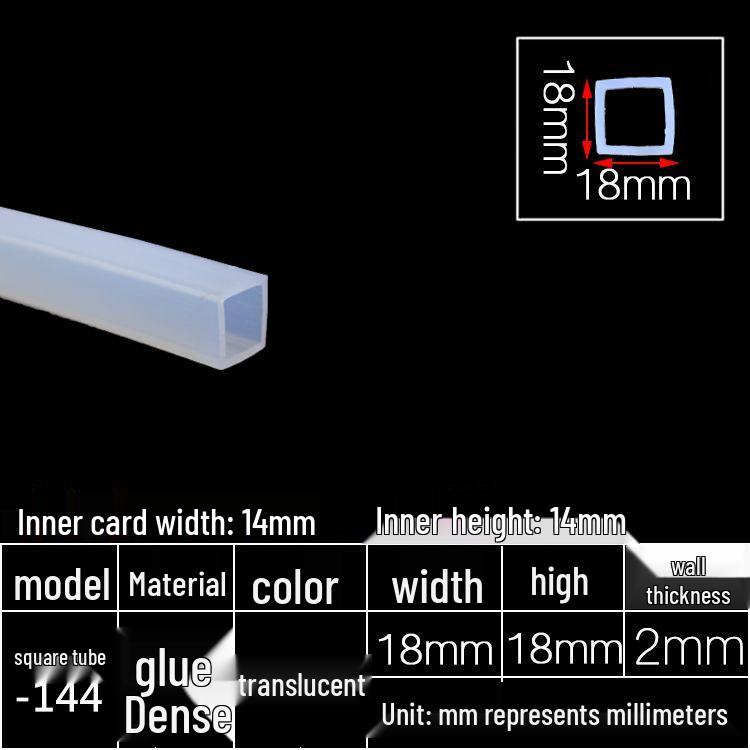 High-Temperature Resistant Silicone Square Tubing: Durable, Customizable, Aging-Resistant Rubber Sheath and Hollow Sealing Strip.
