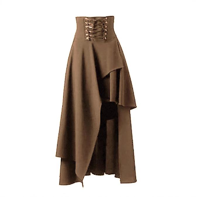 

European Style Fall and Winter 5 Brother Maxi Dress M хакі