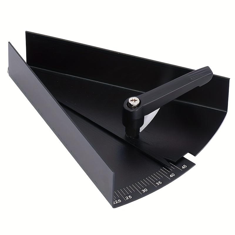 

1 шт. Кондуктор с переменным углом, транспортир для столяра, регулируемый угловой кондуктор для столяра для домашних рабочих 45° чёрный