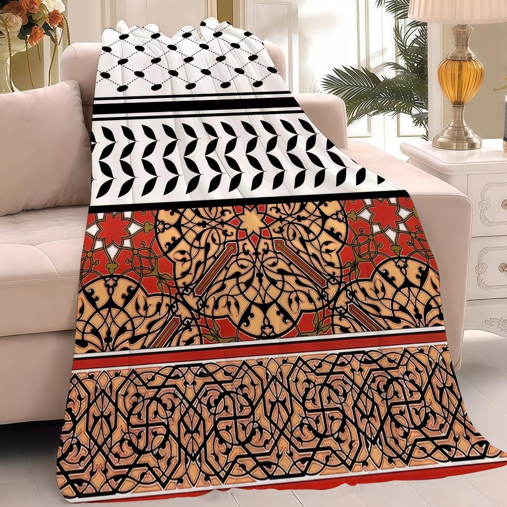 Fashion Hattah Keffiyeh Blanket Warm Soft Suitable For Bedroom Sofa Bed Living Room Office Travel Camping Gifts