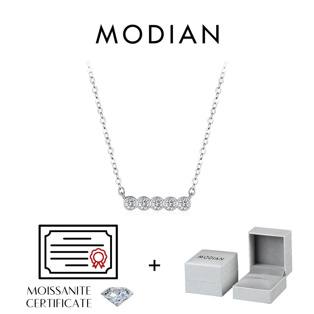 MODIAN D Color Moissanite 925 Sterling Silver Corss Pendant Necklaces Sparkling Lab Diamond Link Chain Jewelry For Women Gifts