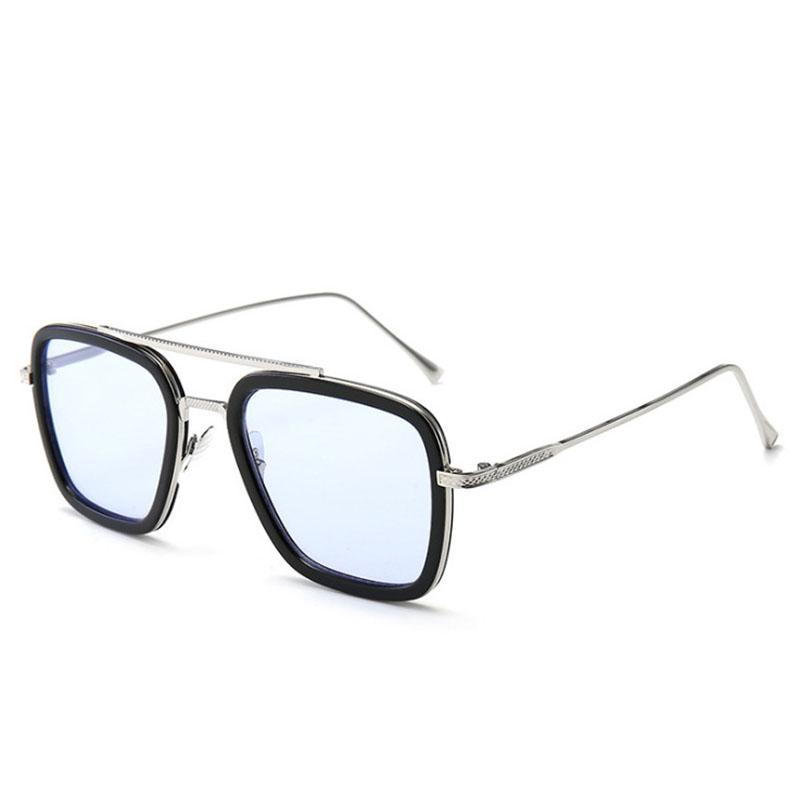 New Mens Metal Square Sunglasses Fashion Mens UV Resistant Sun Glasses Classics Vintage Male Eyewear Fit UV400 Oculos De Sol